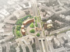 Design concept for Plac Narutowicza in Warsaw - Urban Competition